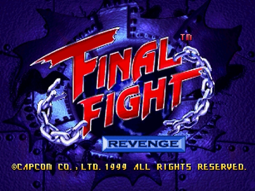 Final Fight Revenge title screen for Sega Saturn